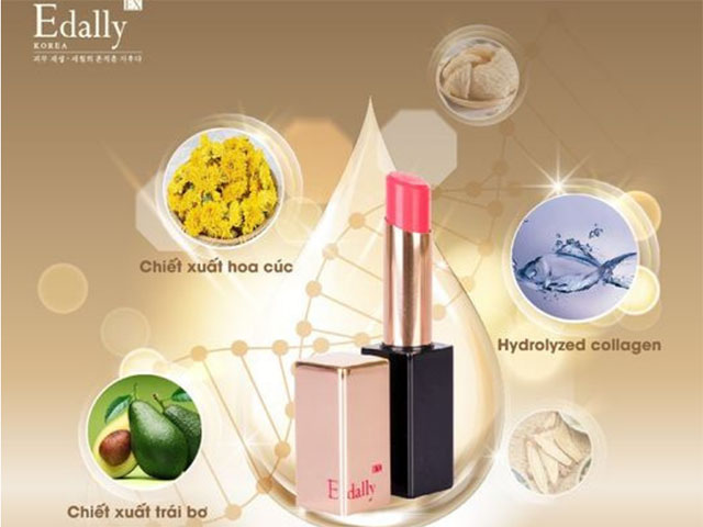 Son môi Collagen Edally EX Hàn Quốc nhập khẩu, chính hãng với thành phần chiết xuất 100% thiên nhiên, an toàn và lành tính